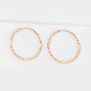 Серьги конго из красного золота