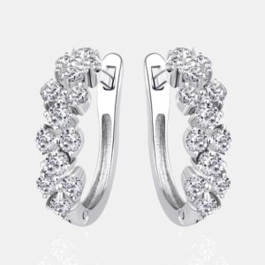 Серебряные серьги с фианитами
