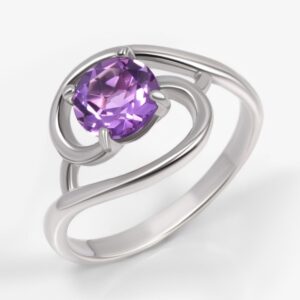 Серебряное кольцо с аметистами