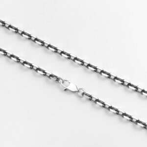 Серебряная цепочка, якорное плетение