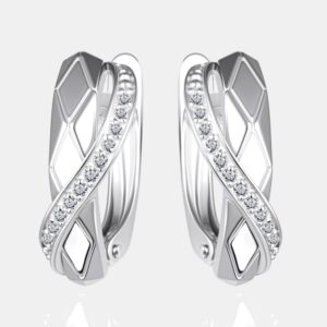 Серебряные серьги с фианитами