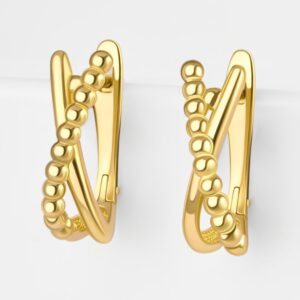 Крупные серьги из желтого золота