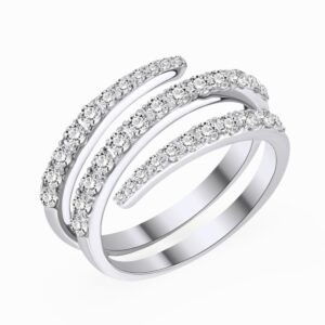 Серебряное кольцо с фианитами