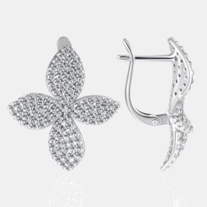 Серебряные серьги с фианитами