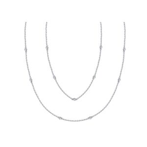 Серебряное колье с фианитами