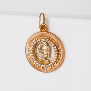 Золотой знак зодиака «дева»
