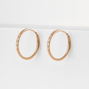 Серьги конго из красного золота