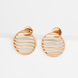 Серьги гвоздики из красного золота