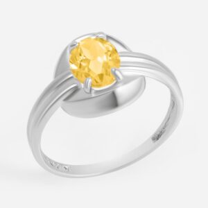 Серебряное кольцо с цитрином