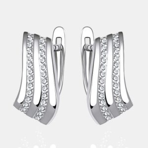 Серебряные серьги с фианитами