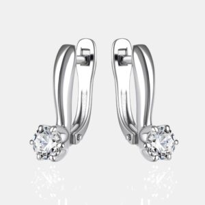 Серебряные серьги с фианитами
