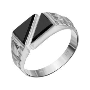 Серебряная печатка с фианитами