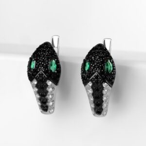 Серебряные серьги с фианитами