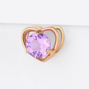 Золотая подвеска с аметистом