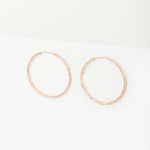 Серьги конго из красного золота