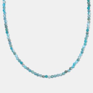 Серебряное колье с апатитами