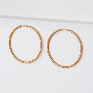 Серьги конго из красного золота