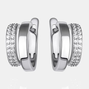 Серебряные серьги с фианитами