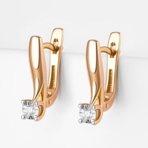 Золотые серьги с бриллиантами