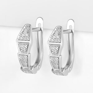Серебряные серьги с фианитами