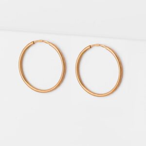 Серьги конго из красного золота