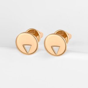 Серьги гвоздики из красного золота