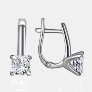 Серебряные серьги с фианитами