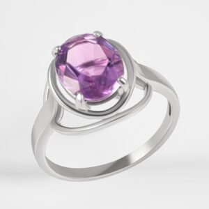 Серебряное кольцо с аметистом