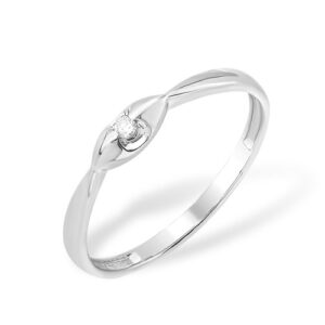 Серебряное кольцо с бриллиантом