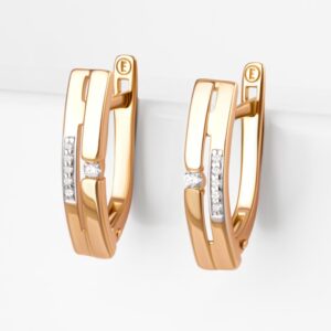 Золотые серьги с бриллиантами