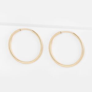 Серьги конго из желтого золота