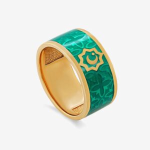 Серебряное кольцо с эмалью