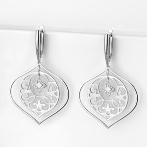Серебряные серьги подвесные
