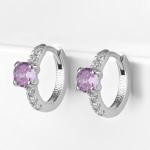 Серебряные серьги конго с фианитами