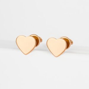 Серьги гвоздики из красного золота