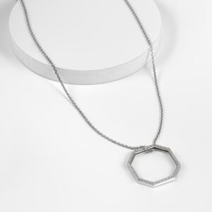 Серебряное колье с фианитами