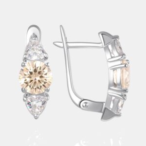 Серебряные серьги с фианитами