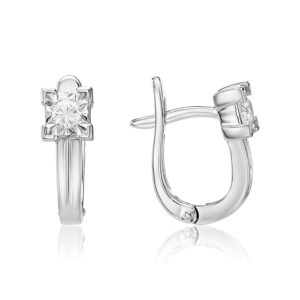 Серьги из белого золота с бриллиантами